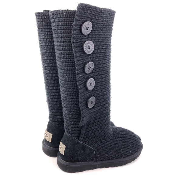 UGG Classic Cardy 5 Button Tall Knit Winter Boots 10 - Picture 5 of 13
